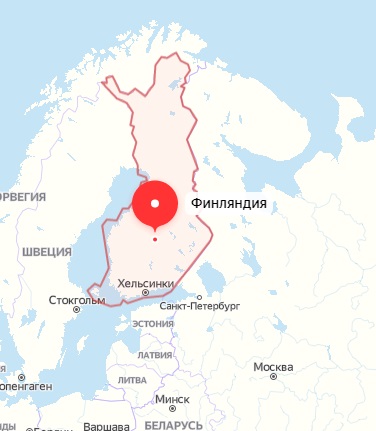 Финляндия на карте