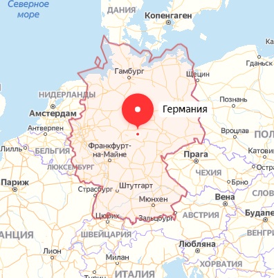 Германия на карте