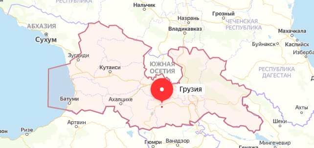 Грузия на карте