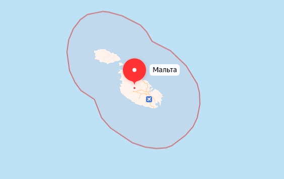 Мальта на карте