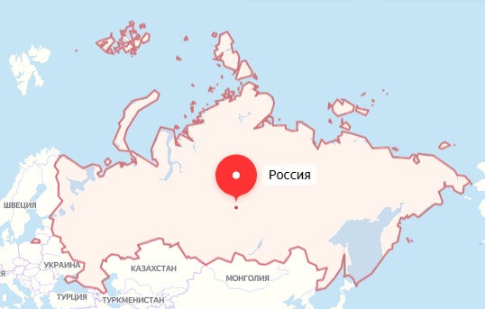 Россия / РФ на карте