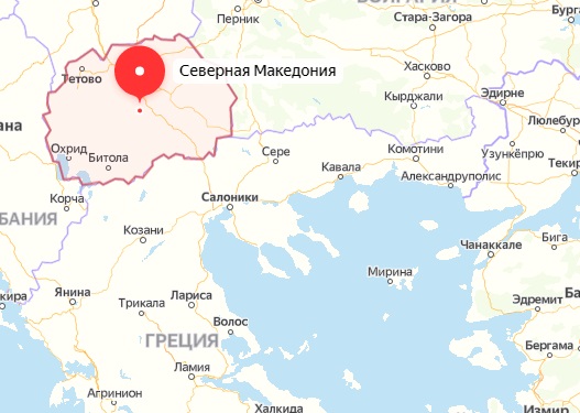 Македония на карте