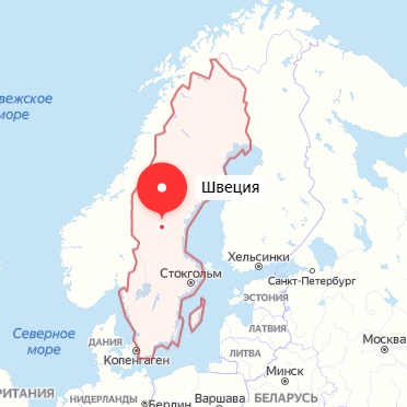 Швеция на карте