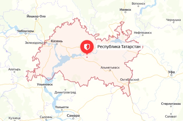 Татарстан на карте