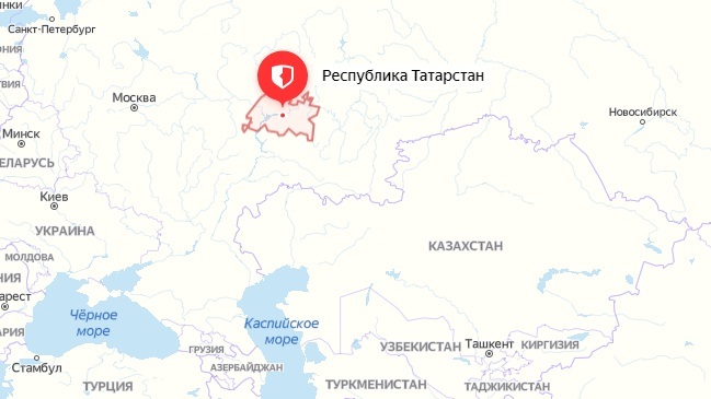 Татарстан на карте